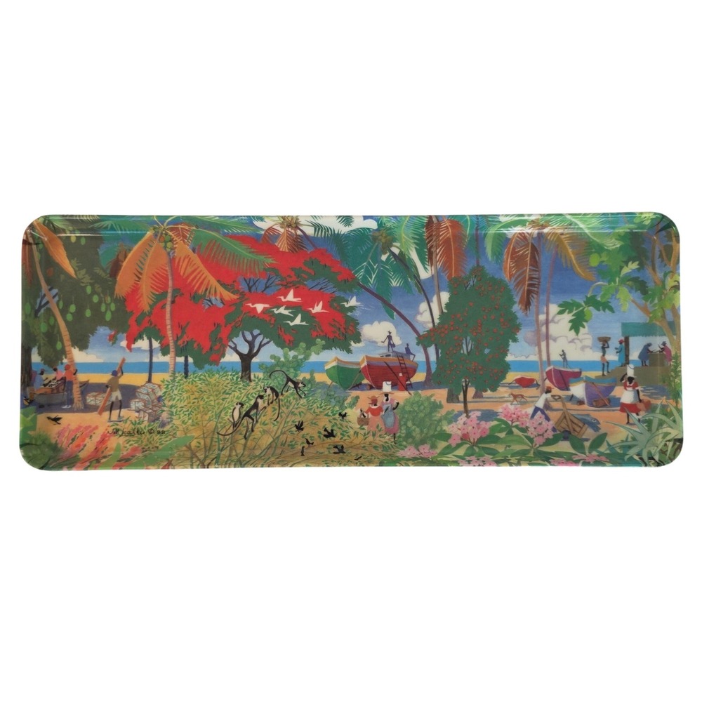 Mebel Italy Melamine Serving Tray J.M. Walter Isle of Enchantment Beach Scene 88